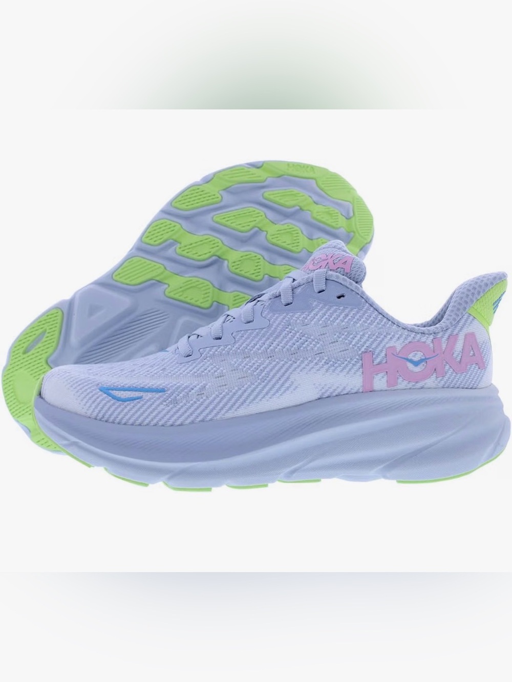 Hoka Clifton Gull and Ice 8 Blue and Pink Colors